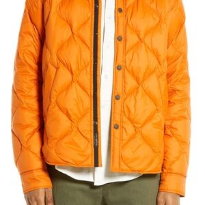 rag & bone Men's Bright Orange Puffer Jacket
